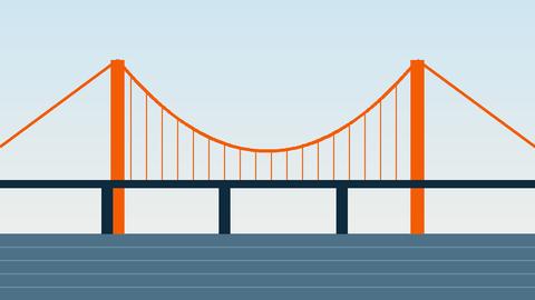 Иллюстрация: подвесной мост